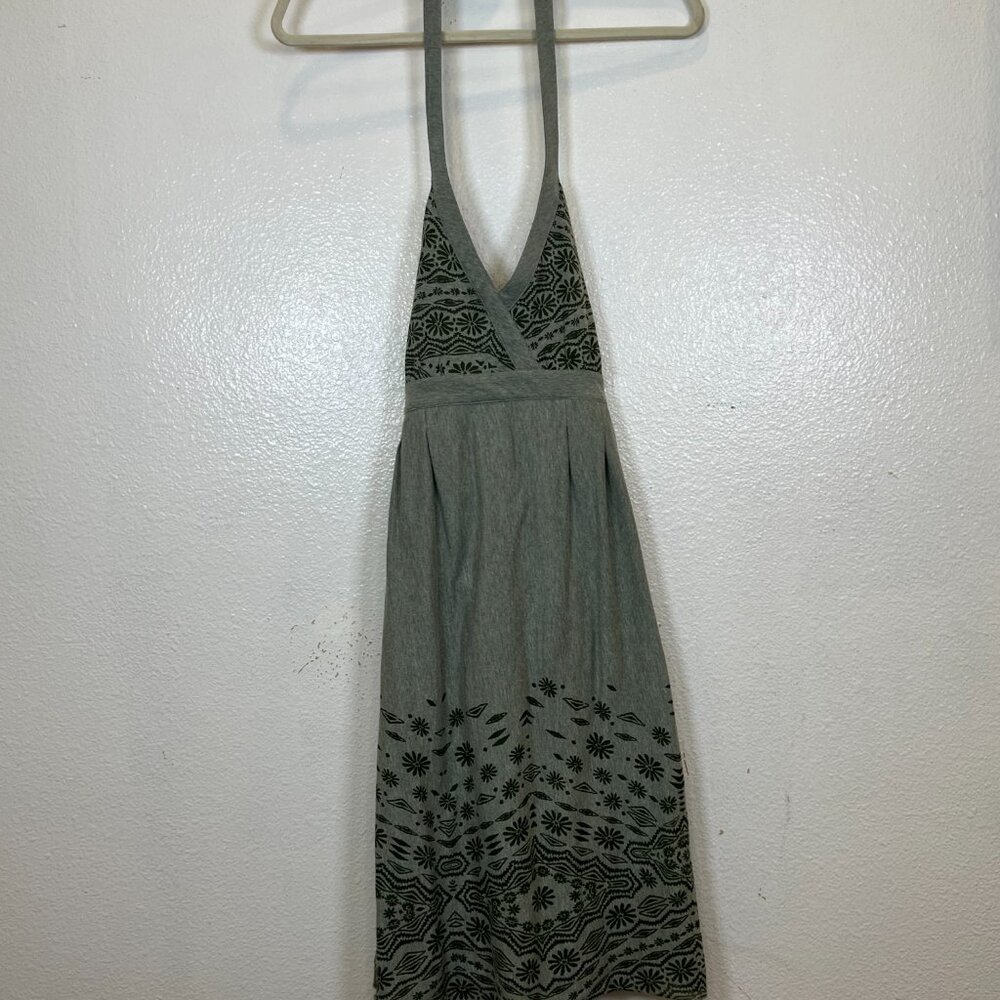 Athleta Halter Paisley Gray Green Sundress Size S - Picture 2 of 6